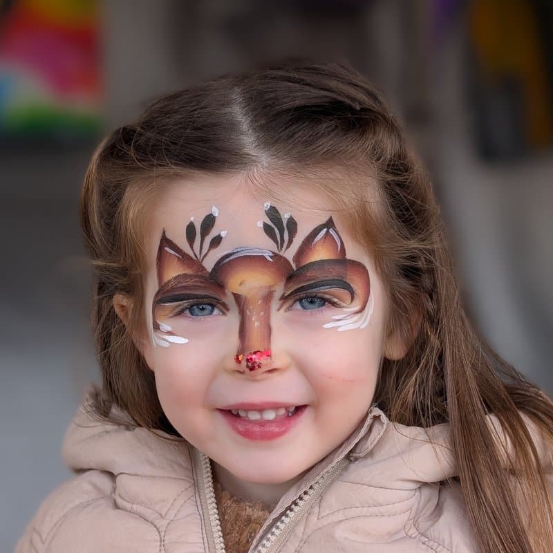 Face painting fox reindeer design