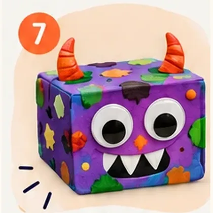 Monster Treasure Box — made by children at the Shilpkar Halloween workshops